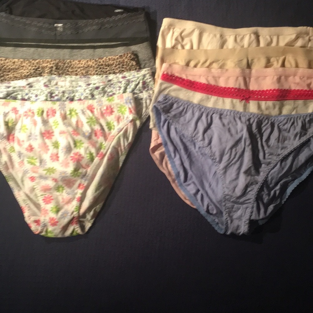 Lot of 11 pairs of women’s underwear. Various styles/fabrics/sizes. Never worn.